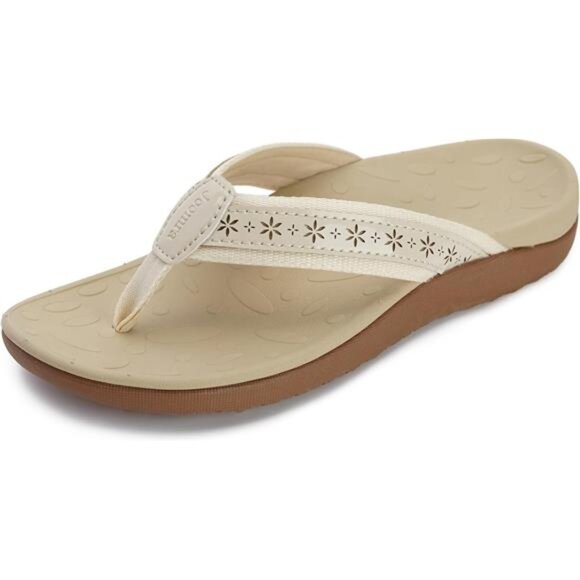 Women's Flip Flops Arch Support Orthotic Toe Post Thong Sandals - Picture 1 of 7